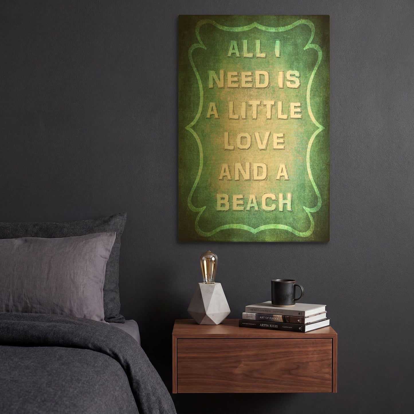 'Good Times Love Beach' By Lightbox Journal Gold Metal Wall Art