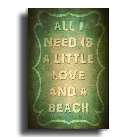 'Good Times Love Beach' By Lightbox Journal Gold Metal Wall Art
