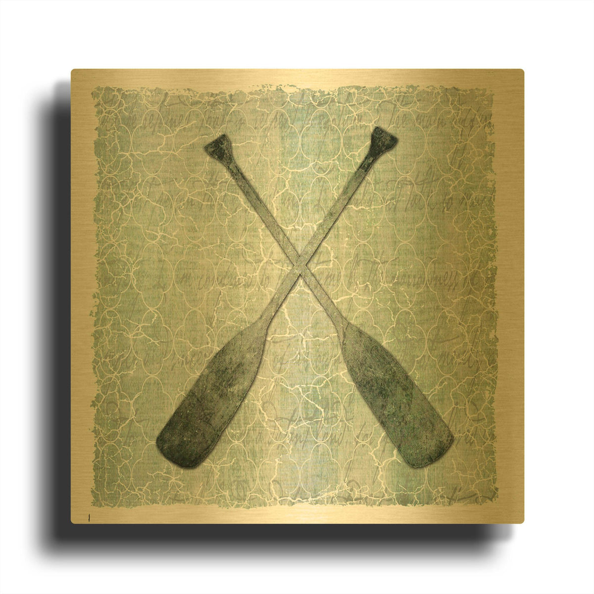 'Life Is Better At The Lake Oars 2' By Lightbox Journal Gold Metal Wall Art