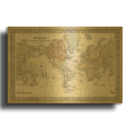 'Mitchell's World Map' By Mitchell Gold Metal Wall Art