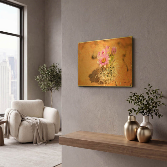 'Desert Flower 4' By Lightbox Journal Gold Metal Wall Art