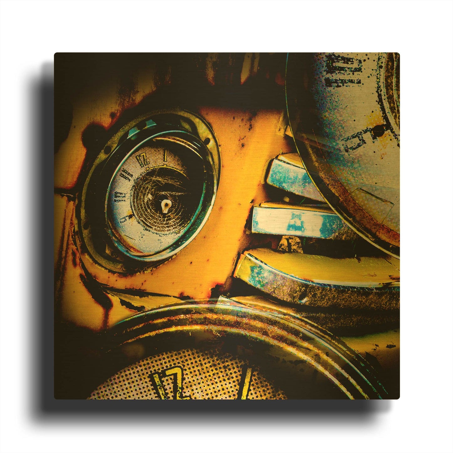 'Garage 1' By Lightbox Journal Gold Metal Wall Art