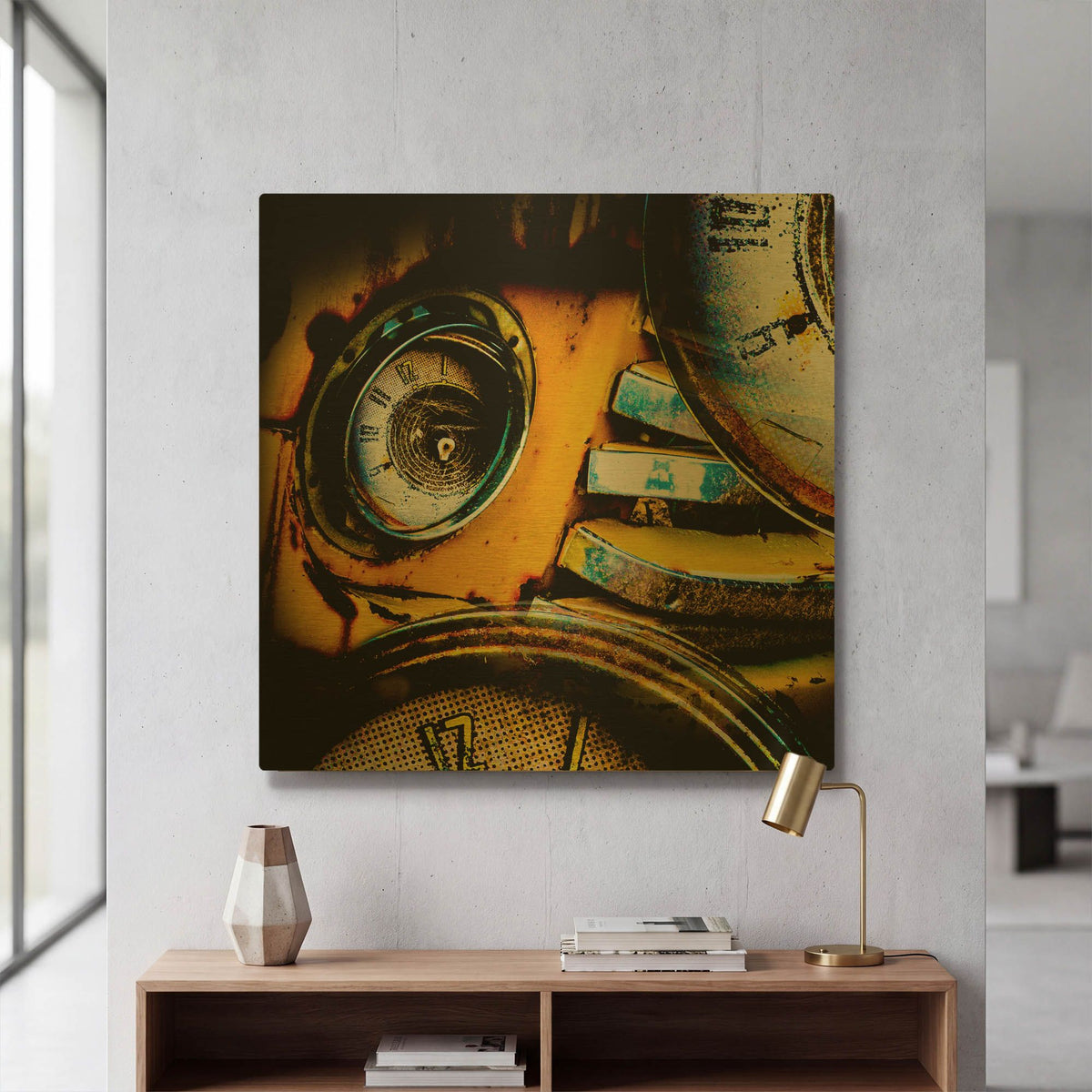 'Garage 1' By Lightbox Journal Gold Metal Wall Art