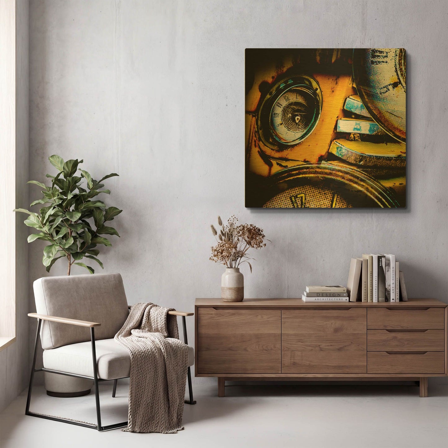 'Garage 1' By Lightbox Journal Gold Metal Wall Art