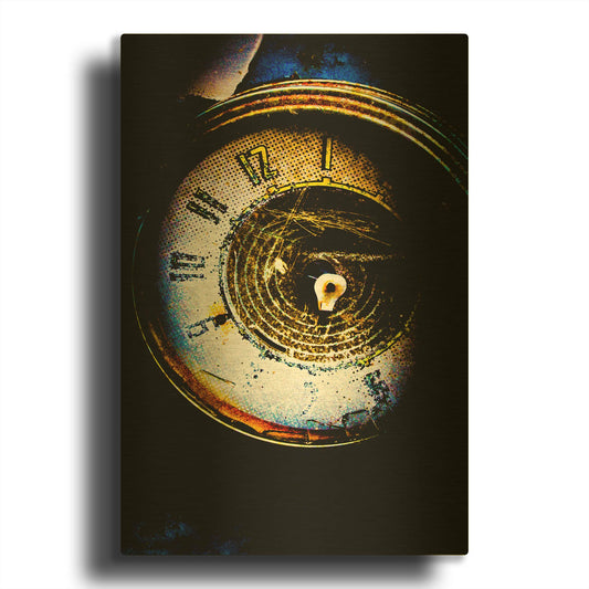 'Garage Clock' By Lightbox Journal Gold Metal Wall Art