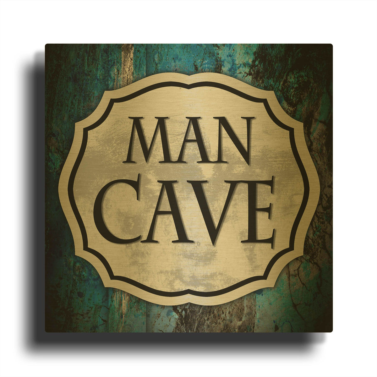 'Man Cave 1' By Lightbox Journal Gold Metal Wall Art