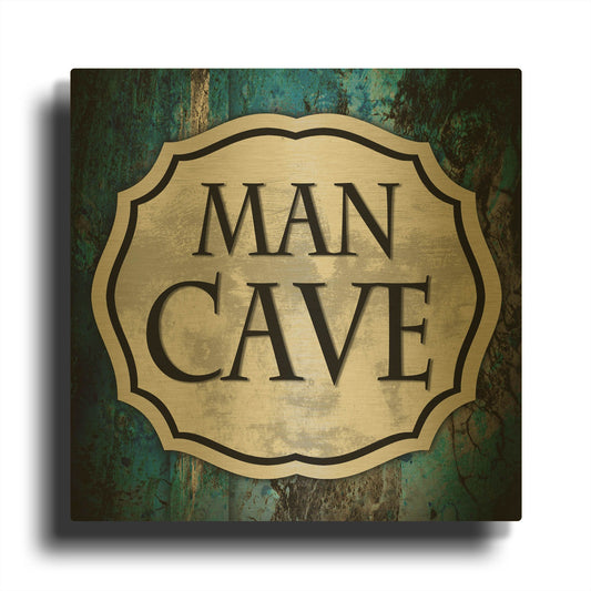 'Man Cave 1' By Lightbox Journal Gold Metal Wall Art