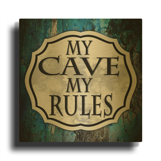 'Man Cave 2' By Lightbox Journal Gold Metal Wall Art