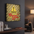 'Warning Man Cave What Happens Stays' By Lightbox Journal Gold Metal Wall Art