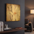 'Paper Magnolia Closeup' By Lightbox Journal Gold Metal Wall Art