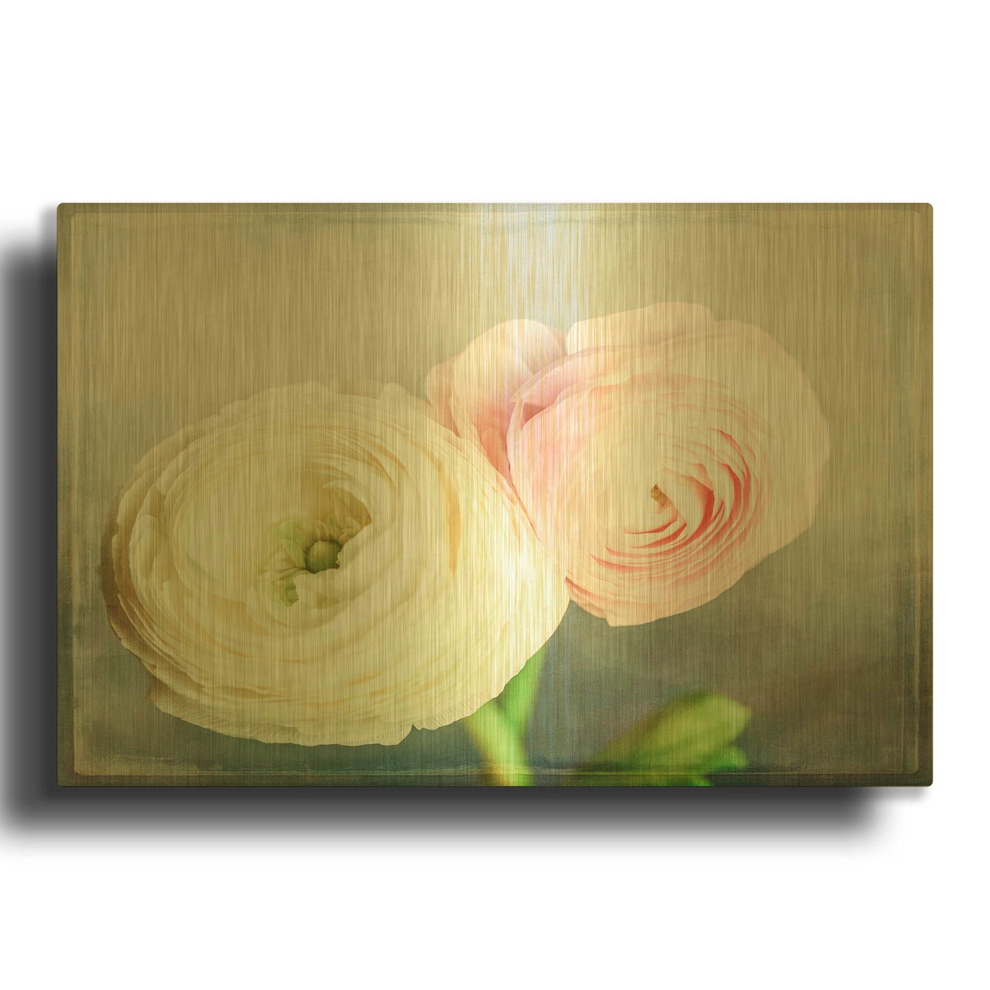 'Peony 06' By Lightbox Journal Gold Metal Wall Art