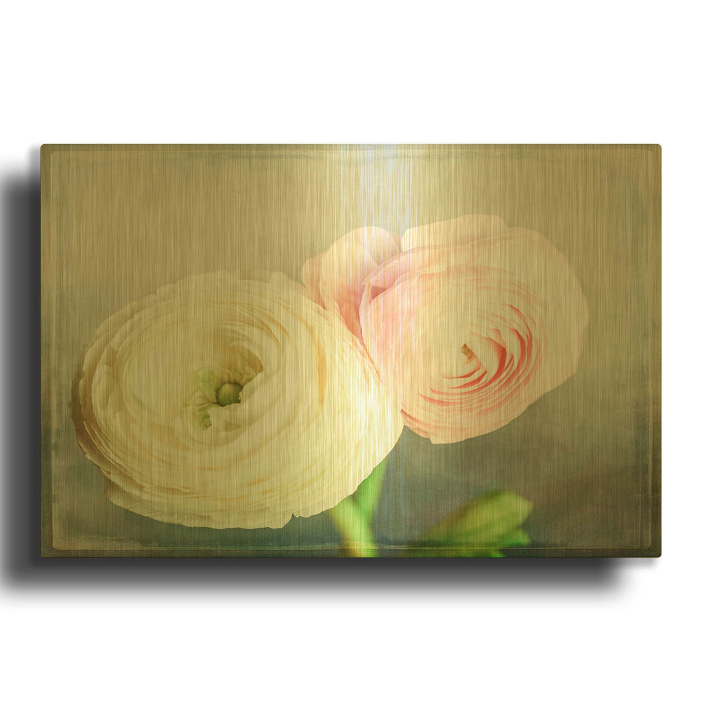 'Peony 06' By Lightbox Journal Gold Metal Wall Art