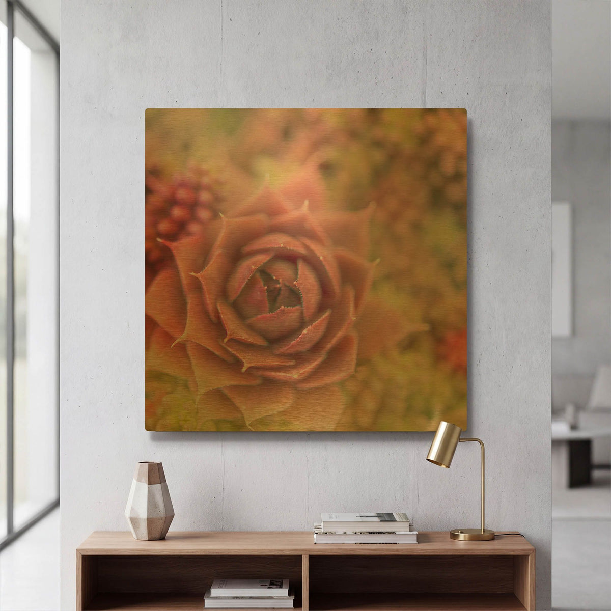 'Succulents 02' By Lightbox Journal Gold Metal Wall Art