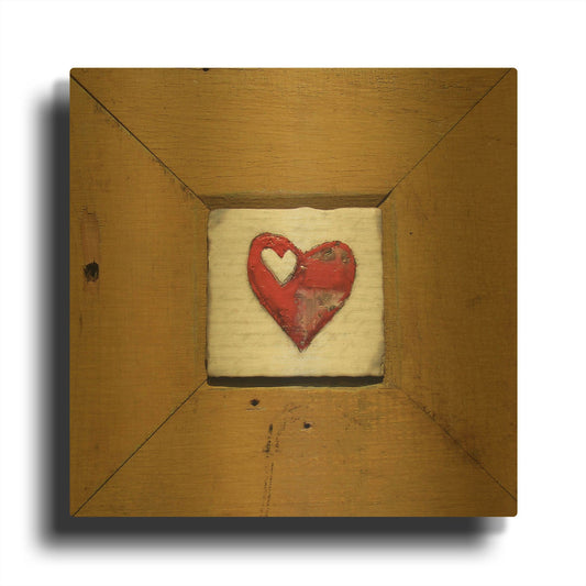 'Hearts Deisre Gold' By LovIsArt Gold Metal Wall Art
