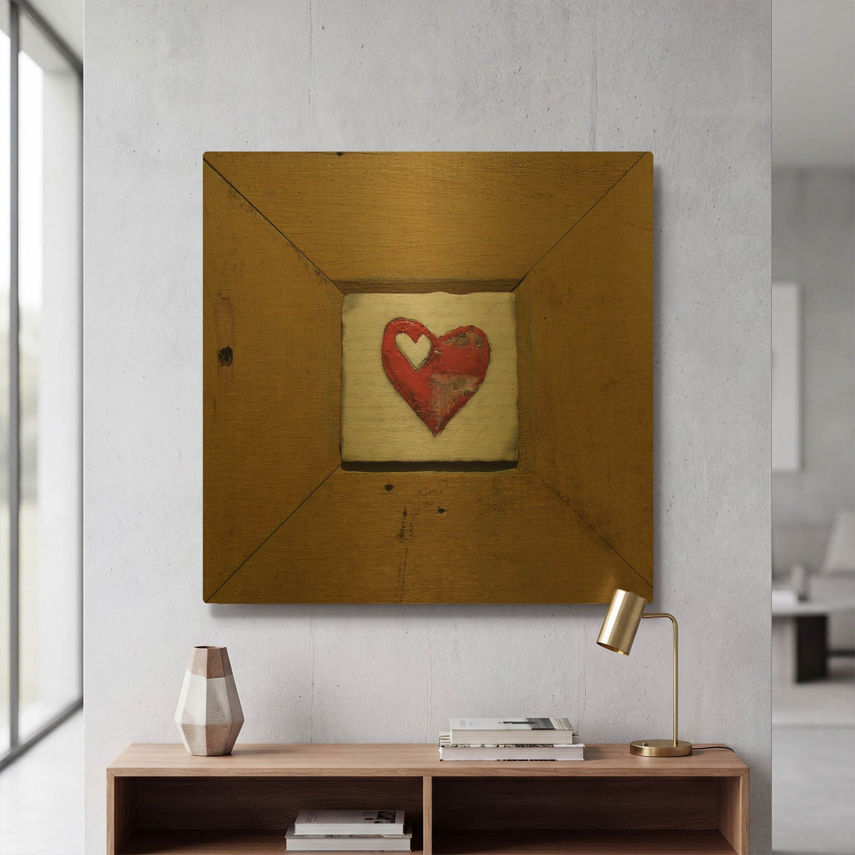 'Hearts Deisre Gold' By LovIsArt Gold Metal Wall Art