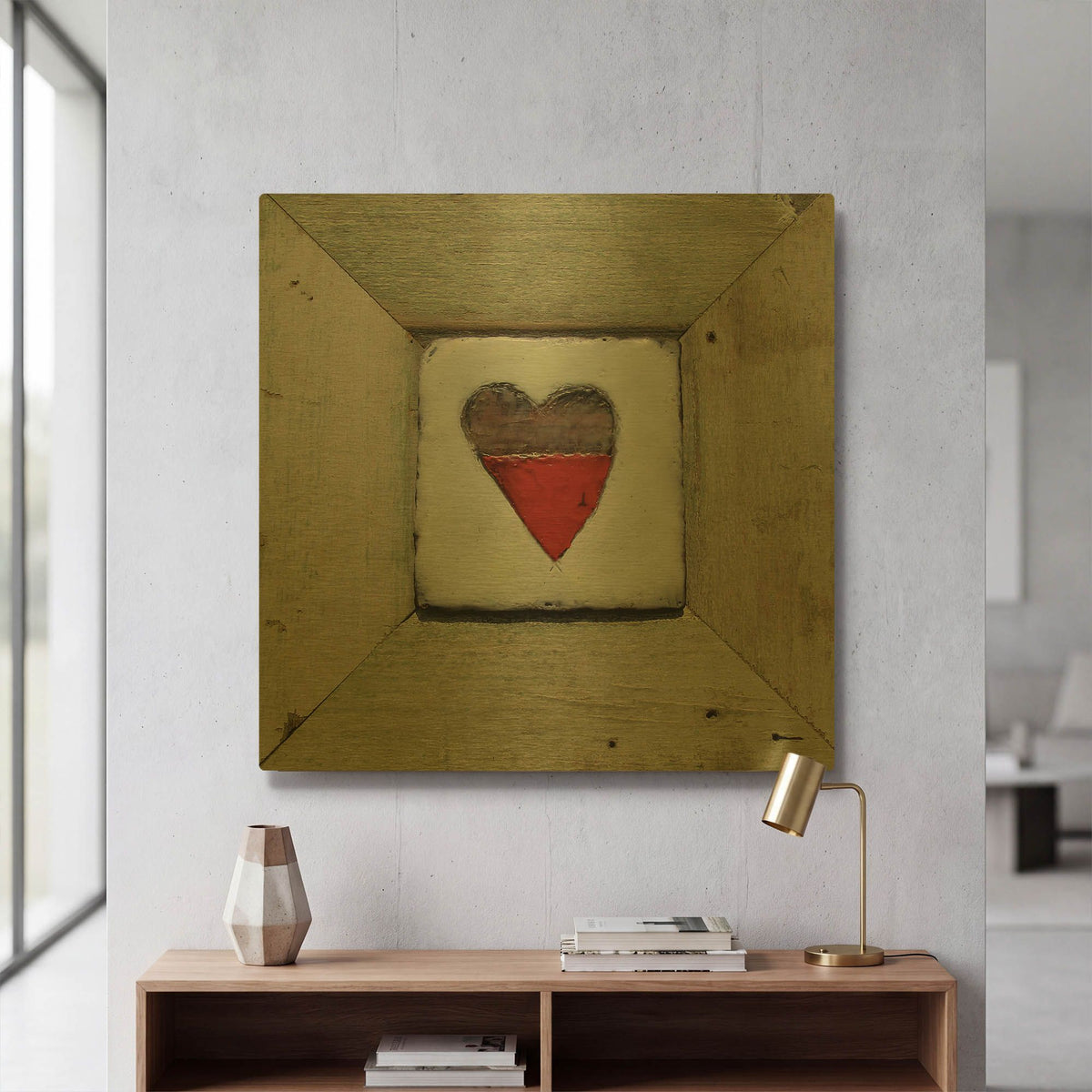 'Hearts' By LovIsArt Gold Metal Wall Art