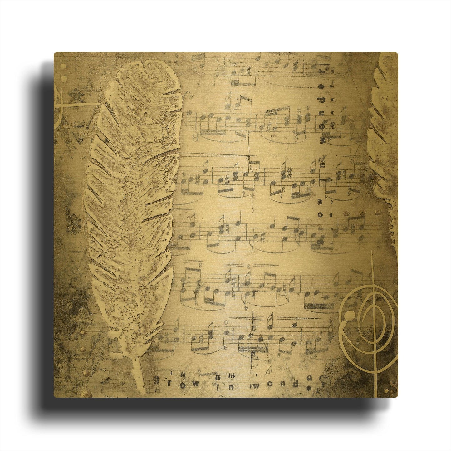 'Heaven Sent 3' By LovIsArt Gold Metal Wall Art
