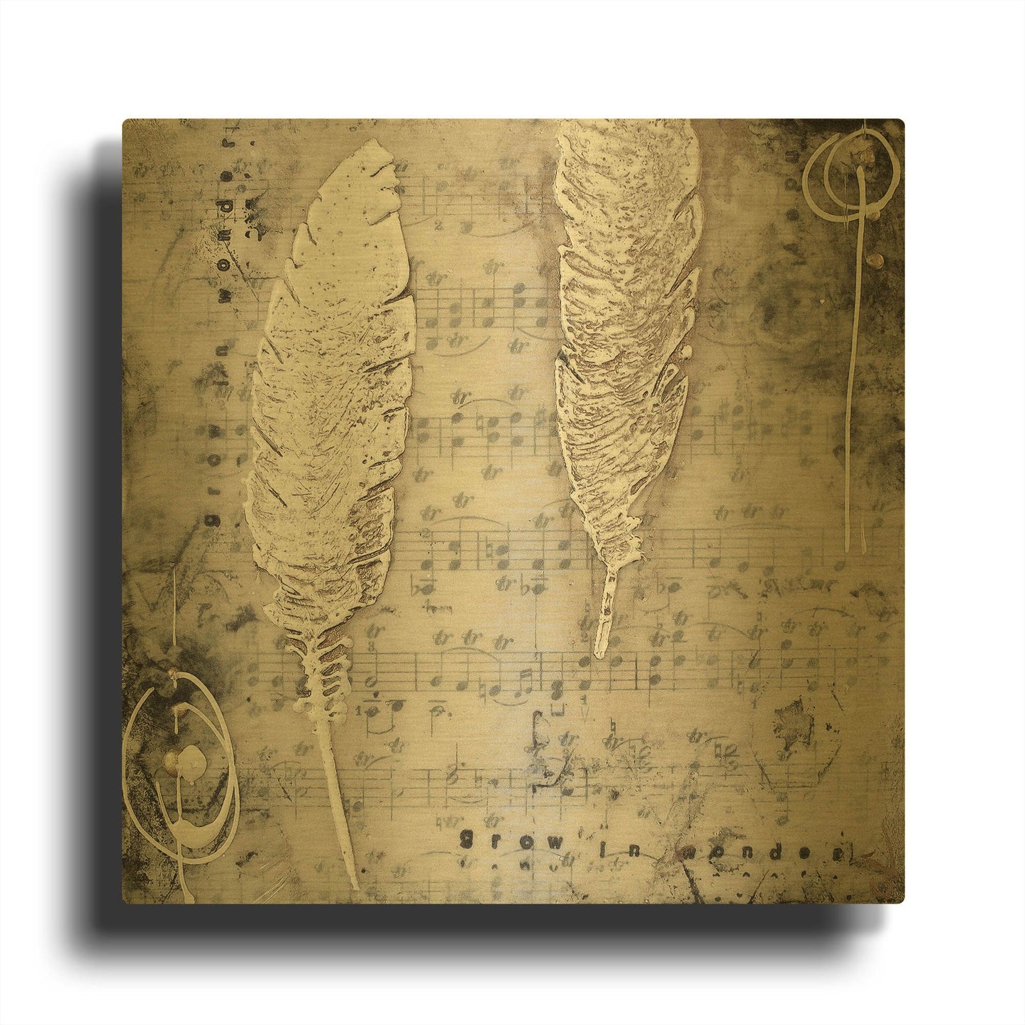 'Heaven Sent' By LovIsArt Gold Metal Wall Art
