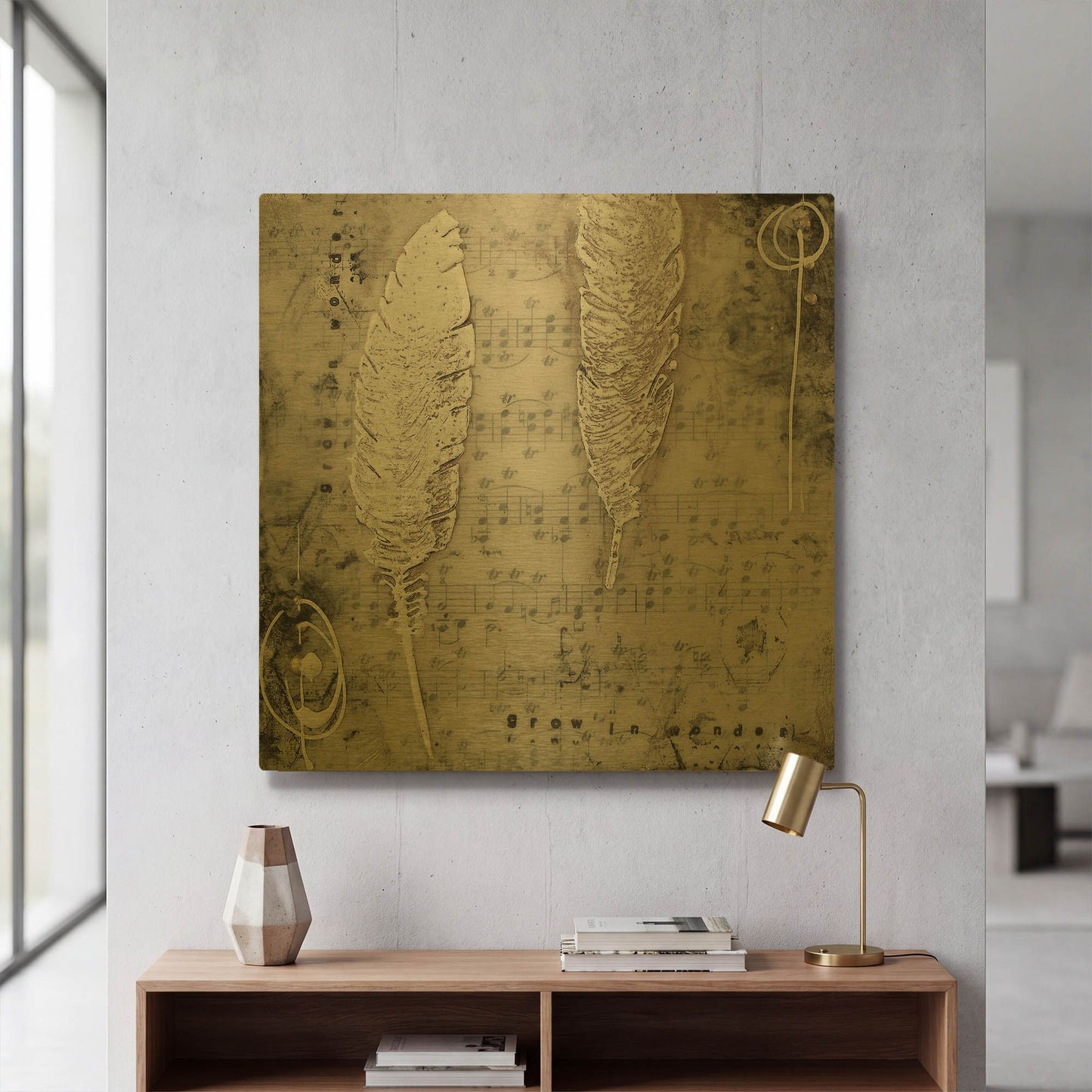 'Heaven Sent' By LovIsArt Gold Metal Wall Art
