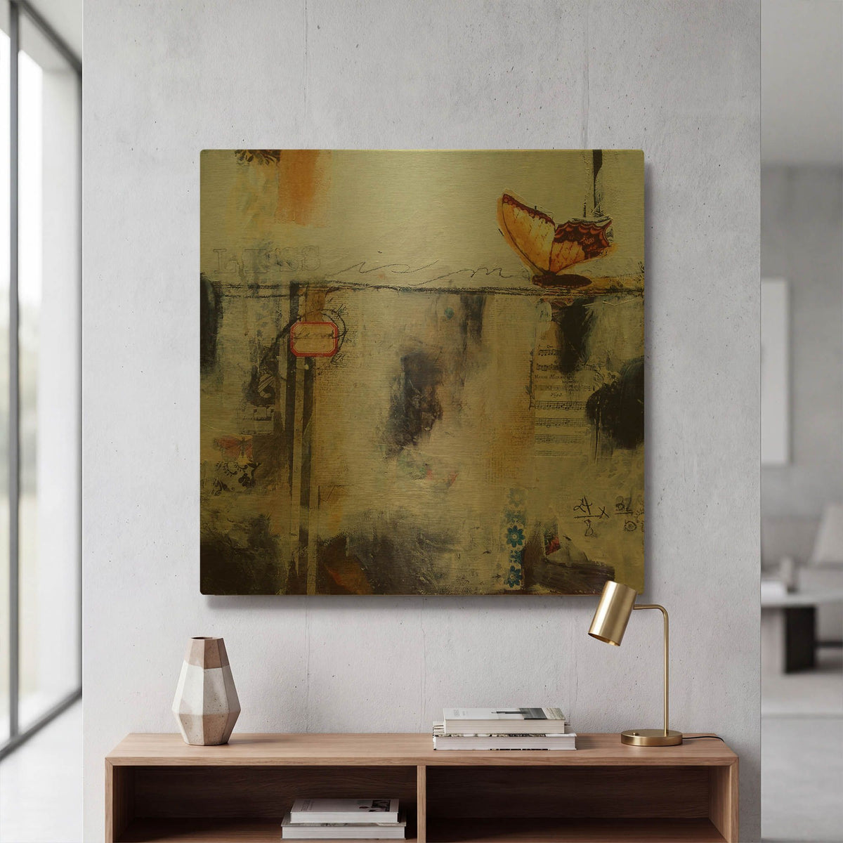 'Less Is More' By LovIsArt Gold Metal Wall Art
