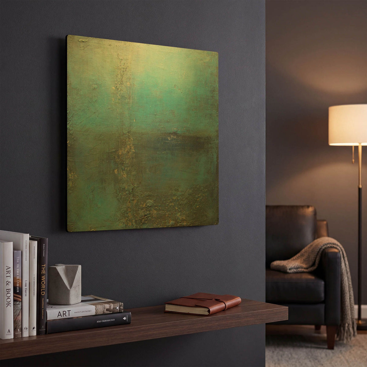 'Ocean Calm' By LovIsArt Gold Metal Wall Art