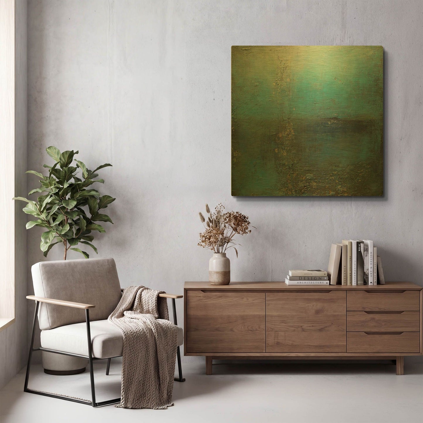 'Ocean Calm' By LovIsArt Gold Metal Wall Art