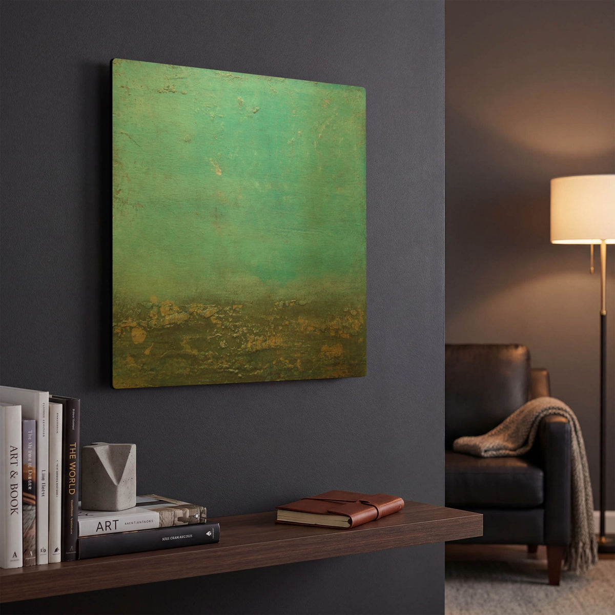 'Ocean Floor' By LovIsArt Gold Metal Wall Art