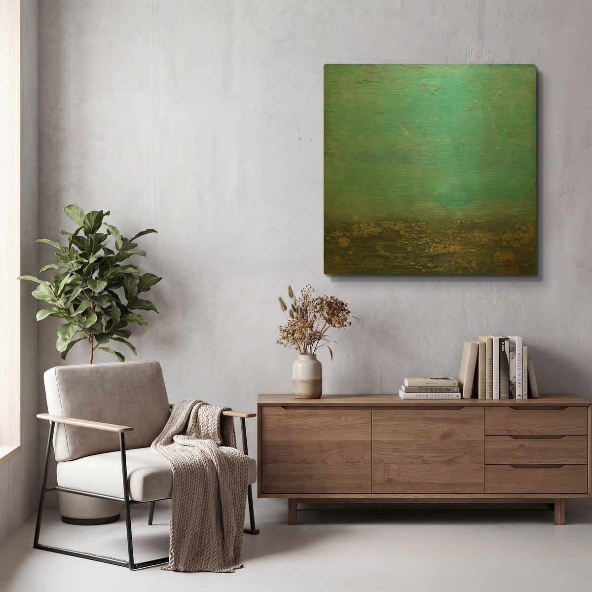 'Ocean Floor' By LovIsArt Gold Metal Wall Art