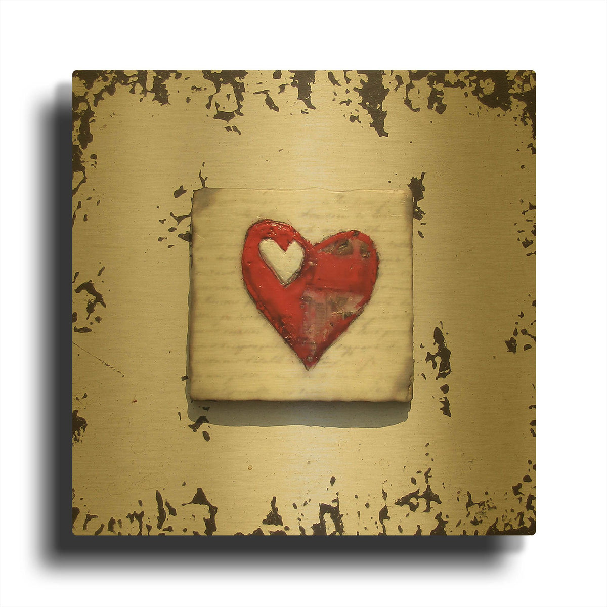'Once Upon A Love 1' By LovIsArt Gold Metal Wall Art