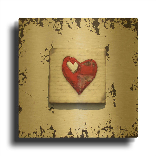 'Once Upon A Love 1' By LovIsArt Gold Metal Wall Art