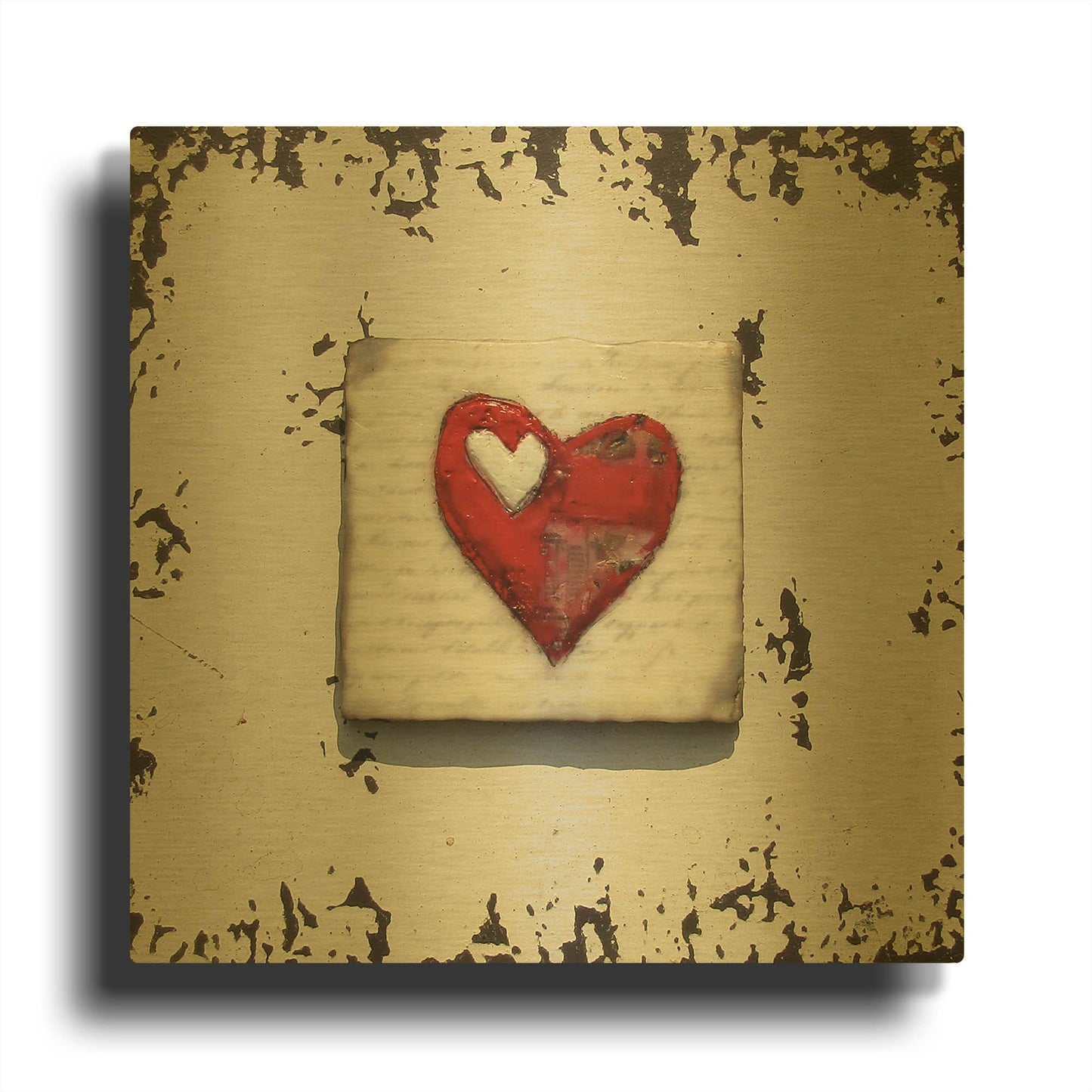 'Once Upon A Love 1' By LovIsArt Gold Metal Wall Art