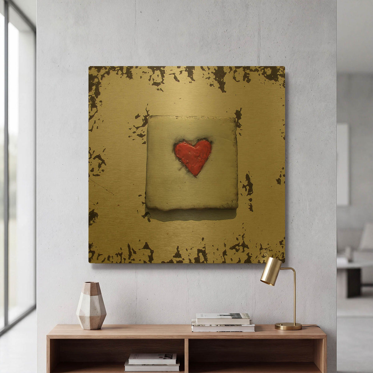 'Once Upon A Love 3' By LovIsArt Gold Metal Wall Art