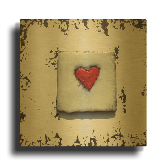 'Once Upon A Love 3' By LovIsArt Gold Metal Wall Art
