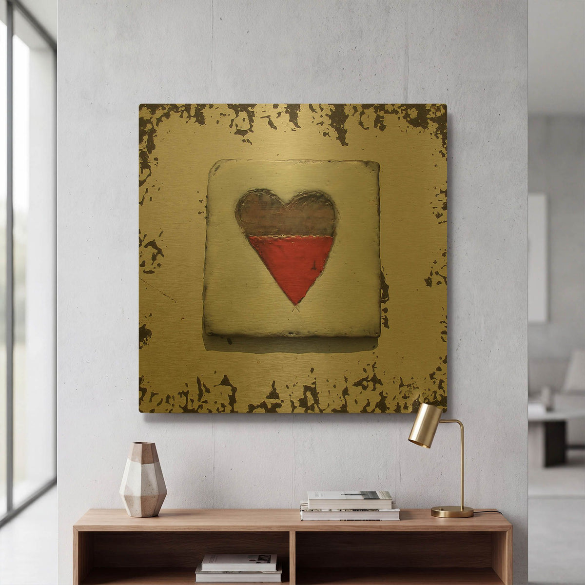 'Once Upon A Love 4' By LovIsArt Gold Metal Wall Art