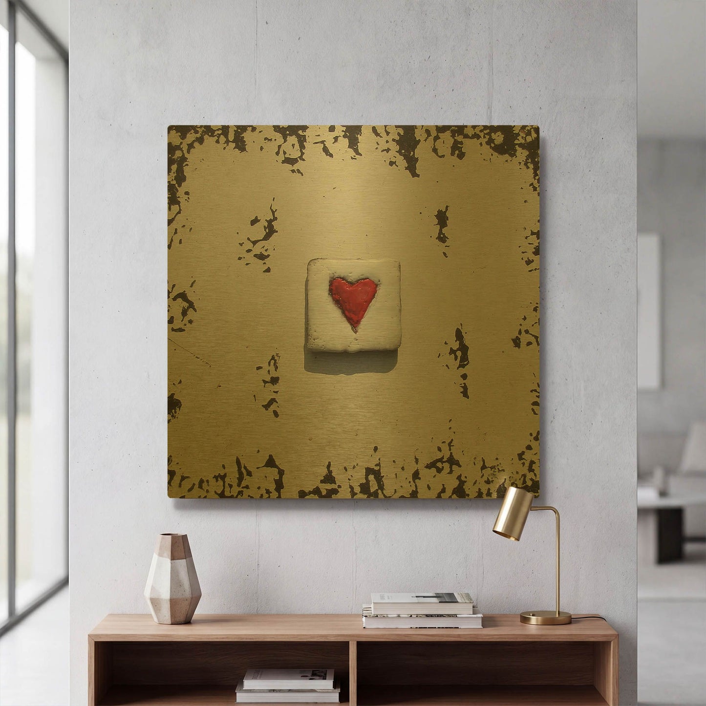 'Once Upon A Love 5' By LovIsArt Gold Metal Wall Art