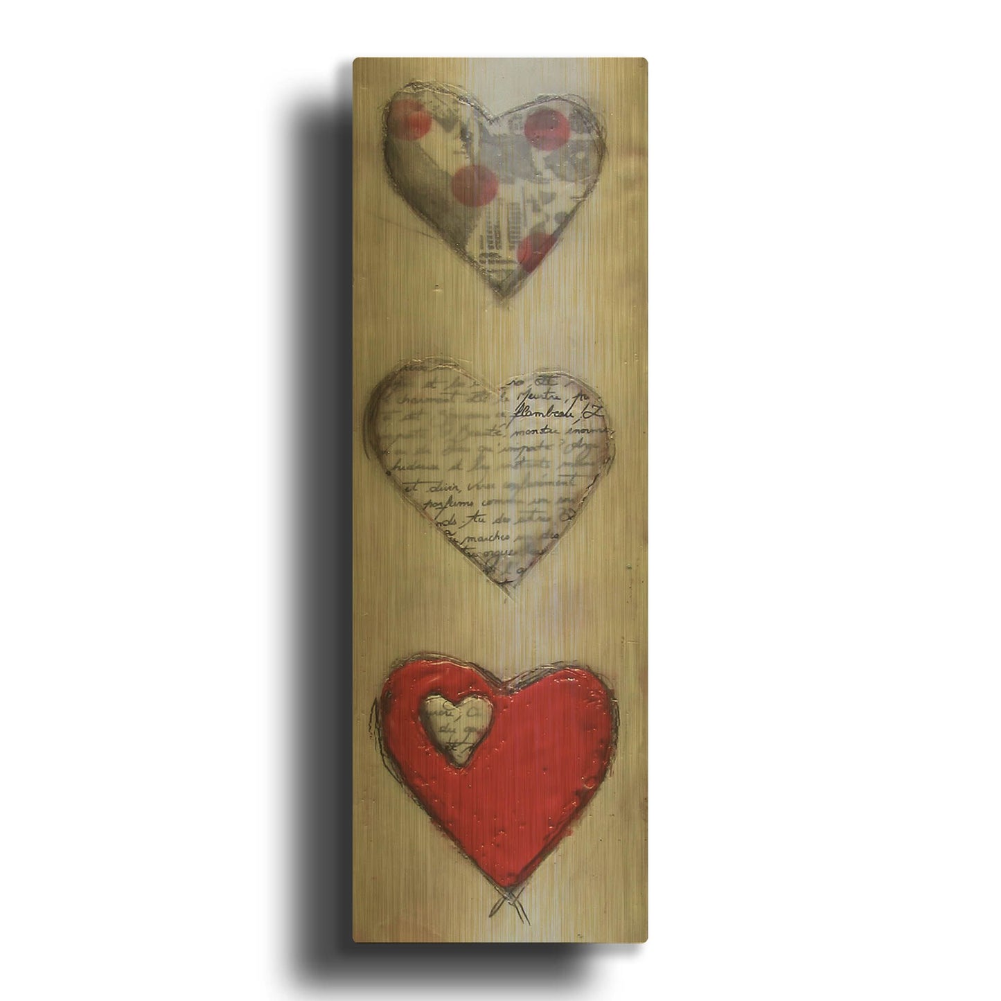 'Three Times As Good' By LovIsArt Gold Metal Wall Art