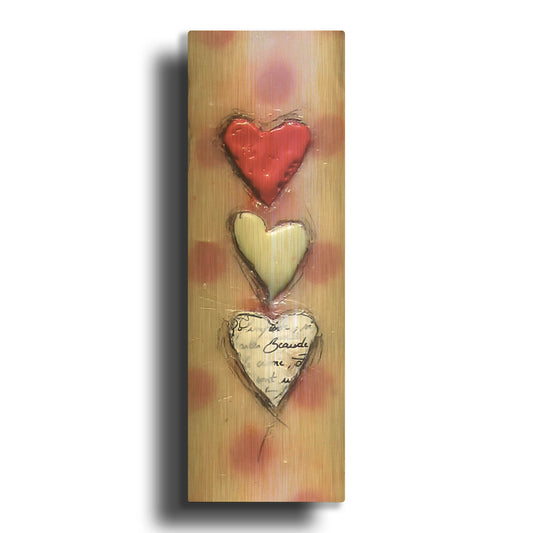 'Triple Threat' By LovIsArt Gold Metal Wall Art