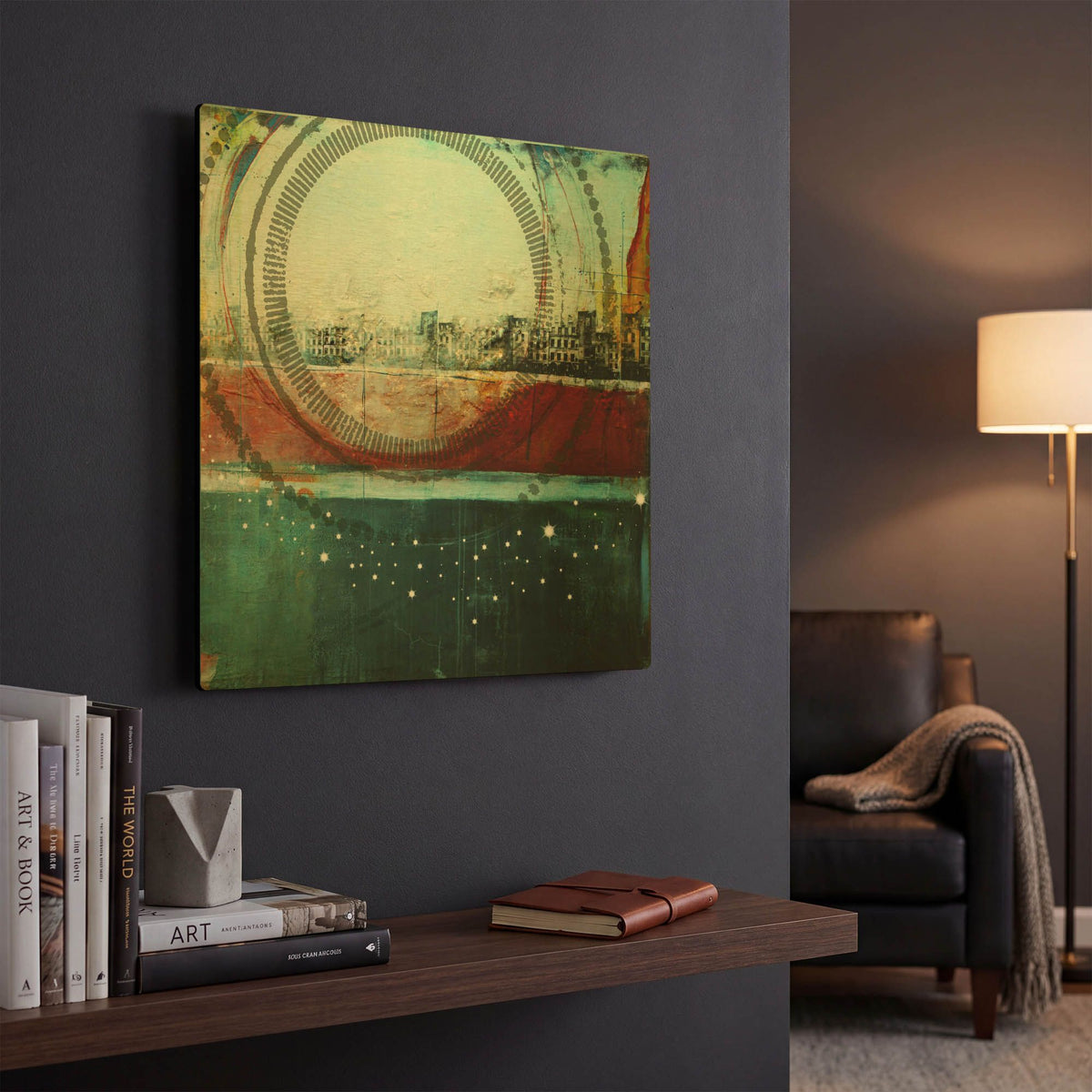 'Bright Lights, Big City' By LovIsArt Gold Metal Wall Art