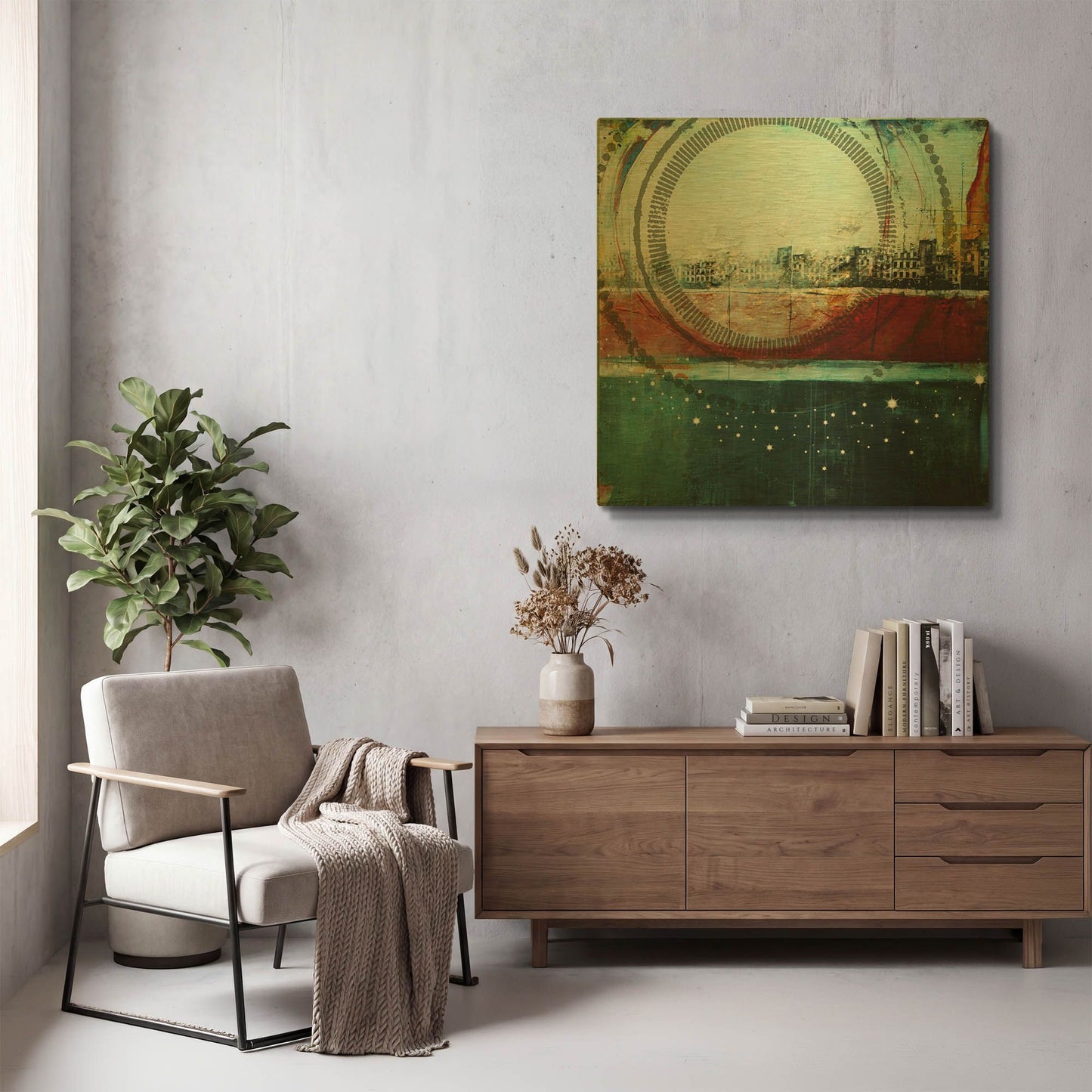 'Bright Lights, Big City' By LovIsArt Gold Metal Wall Art