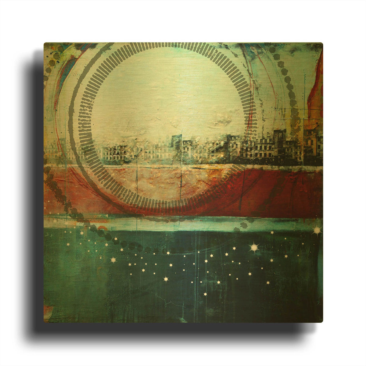 'Bright Lights, Big City' By LovIsArt Gold Metal Wall Art