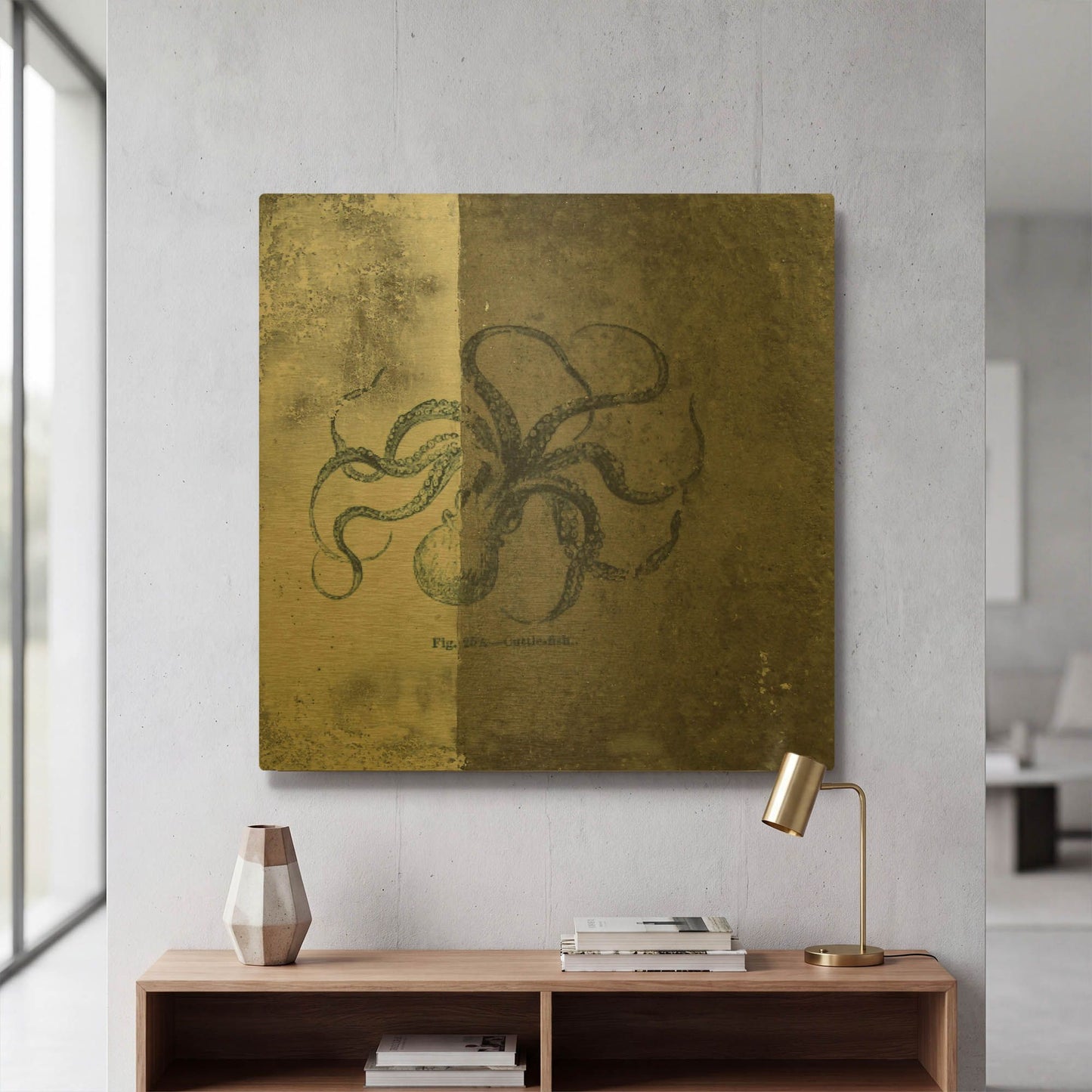 'Figure 1' By LovIsArt Gold Metal Wall Art