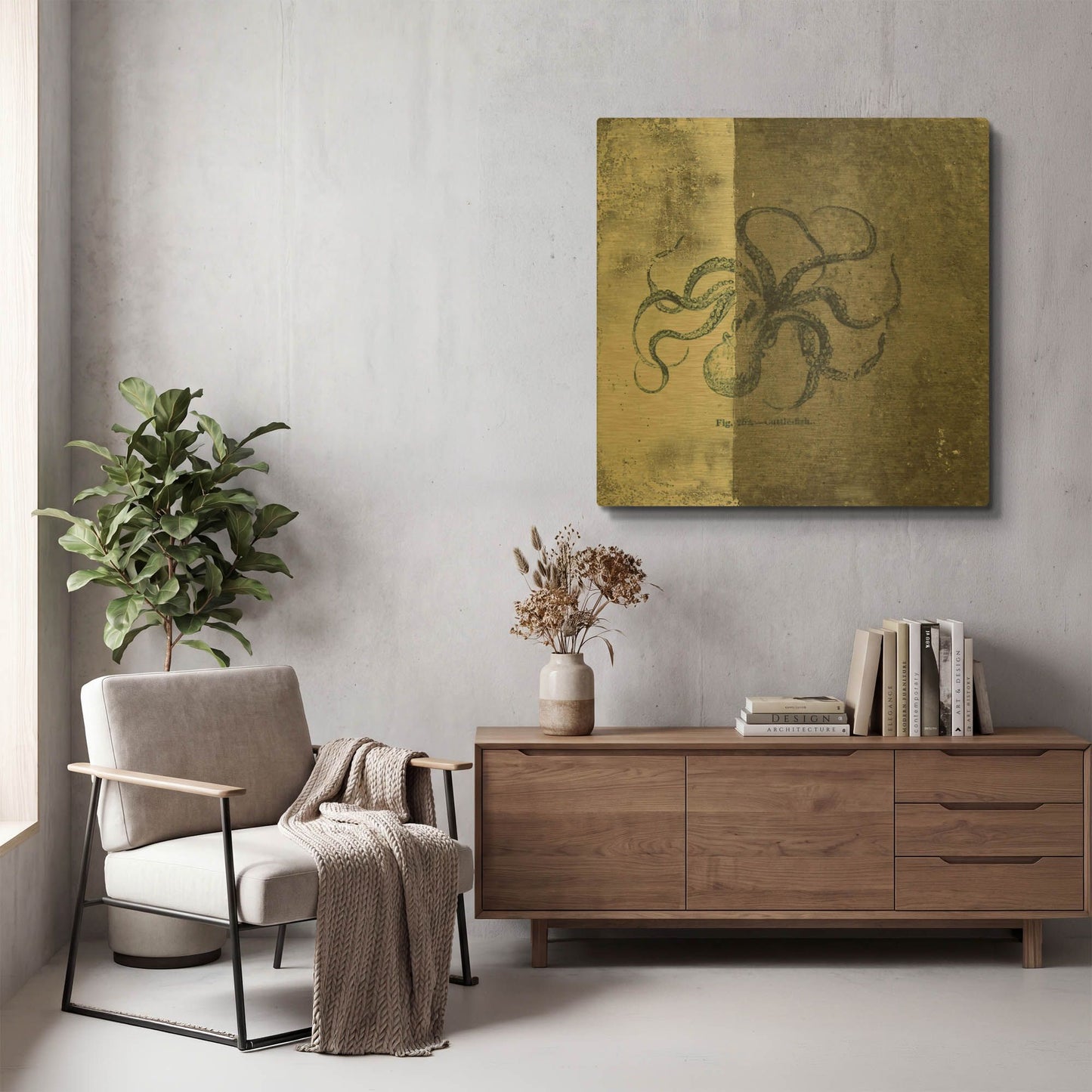 'Figure 1' By LovIsArt Gold Metal Wall Art