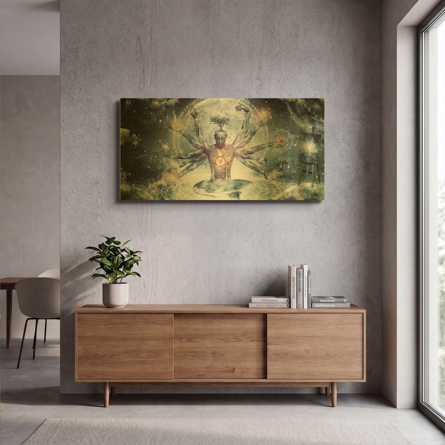 'The Neverending Dreamer' By Cameron Gray Gold Metal Wall Art
