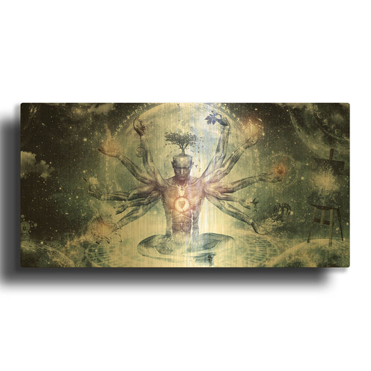 'The Neverending Dreamer' By Cameron Gray Gold Metal Wall Art