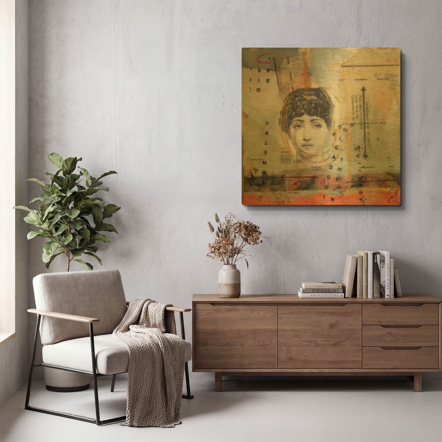'Getting Ready For The Date' By LovIsArt Gold Metal Wall Art