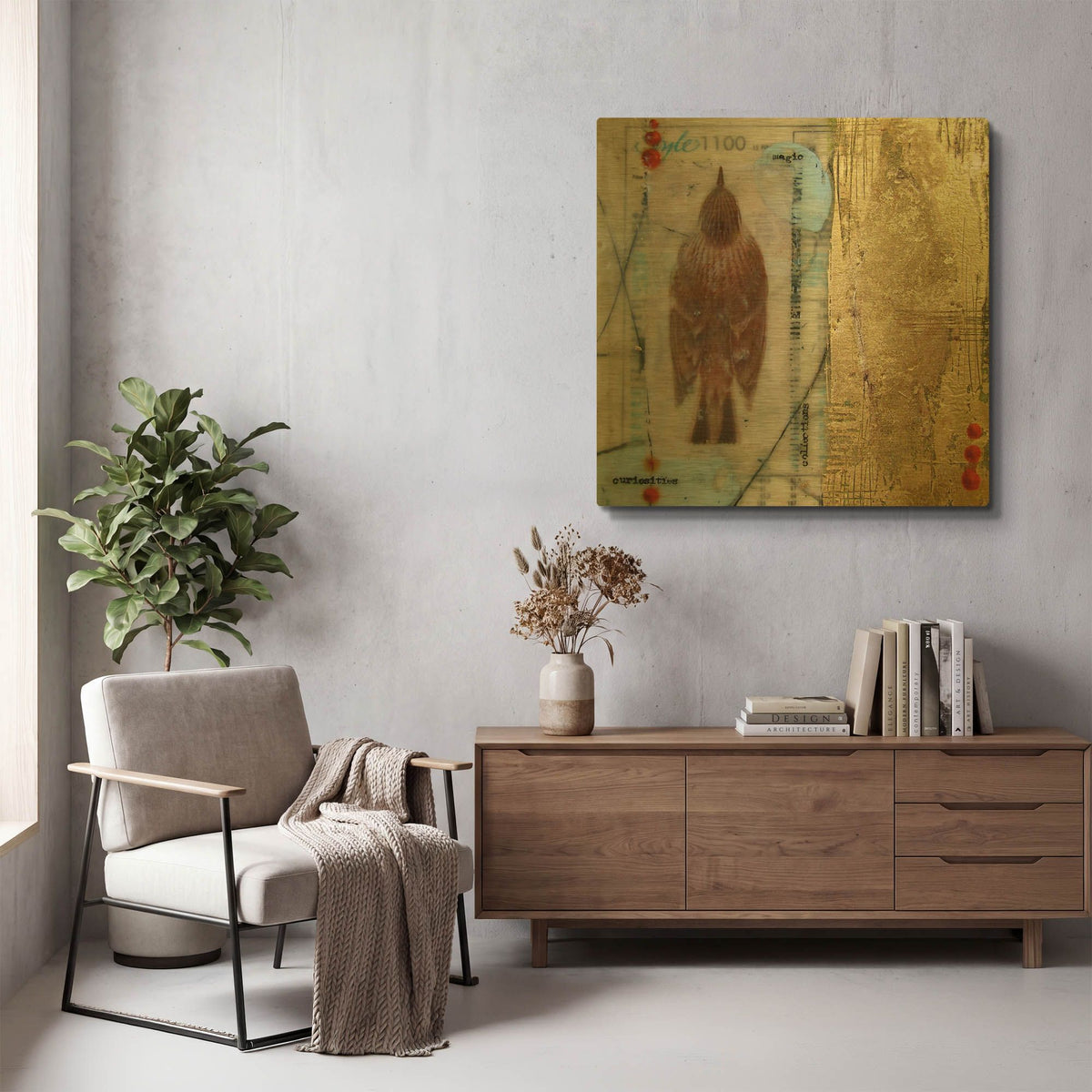 'Oddities' By LovIsArt Gold Metal Wall Art
