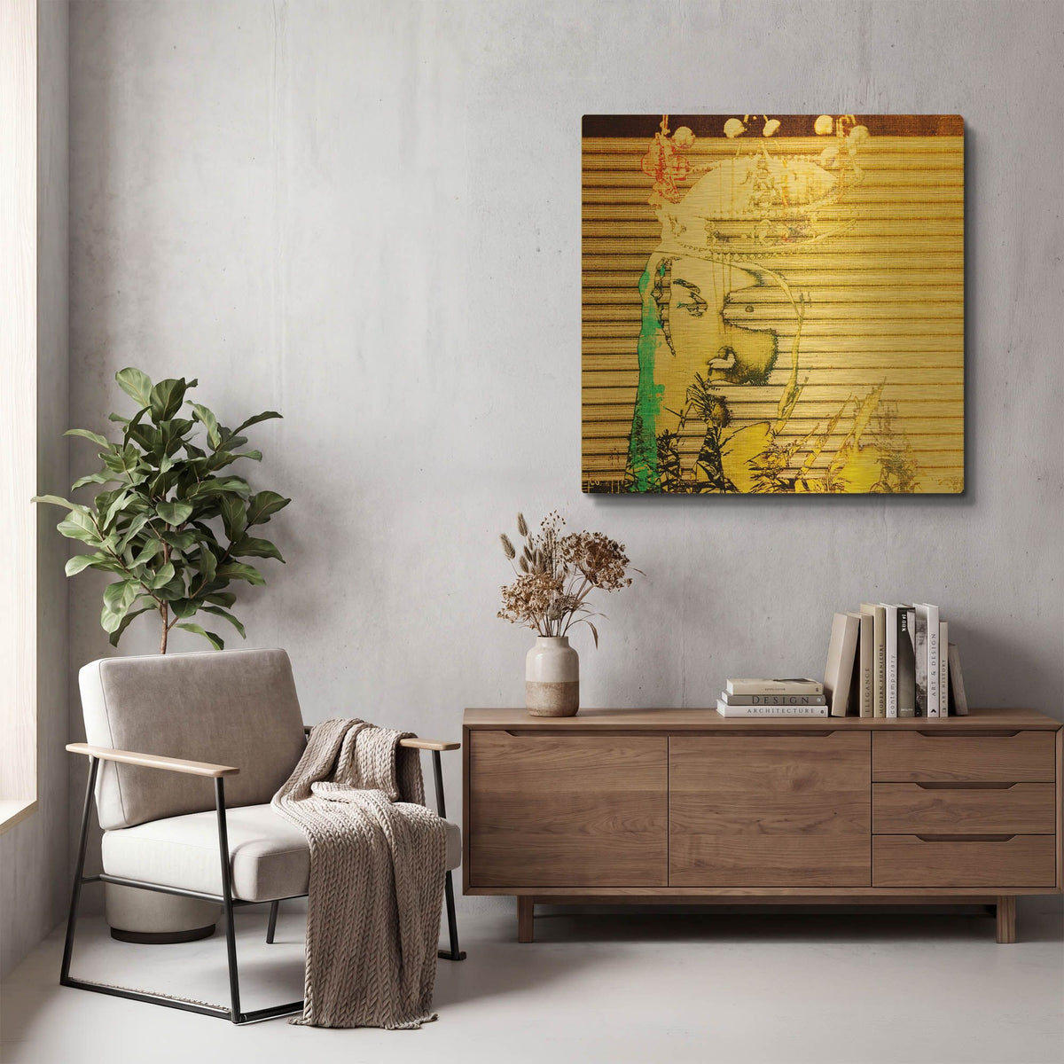 'Regal Memories' By LovIsArt Gold Metal Wall Art