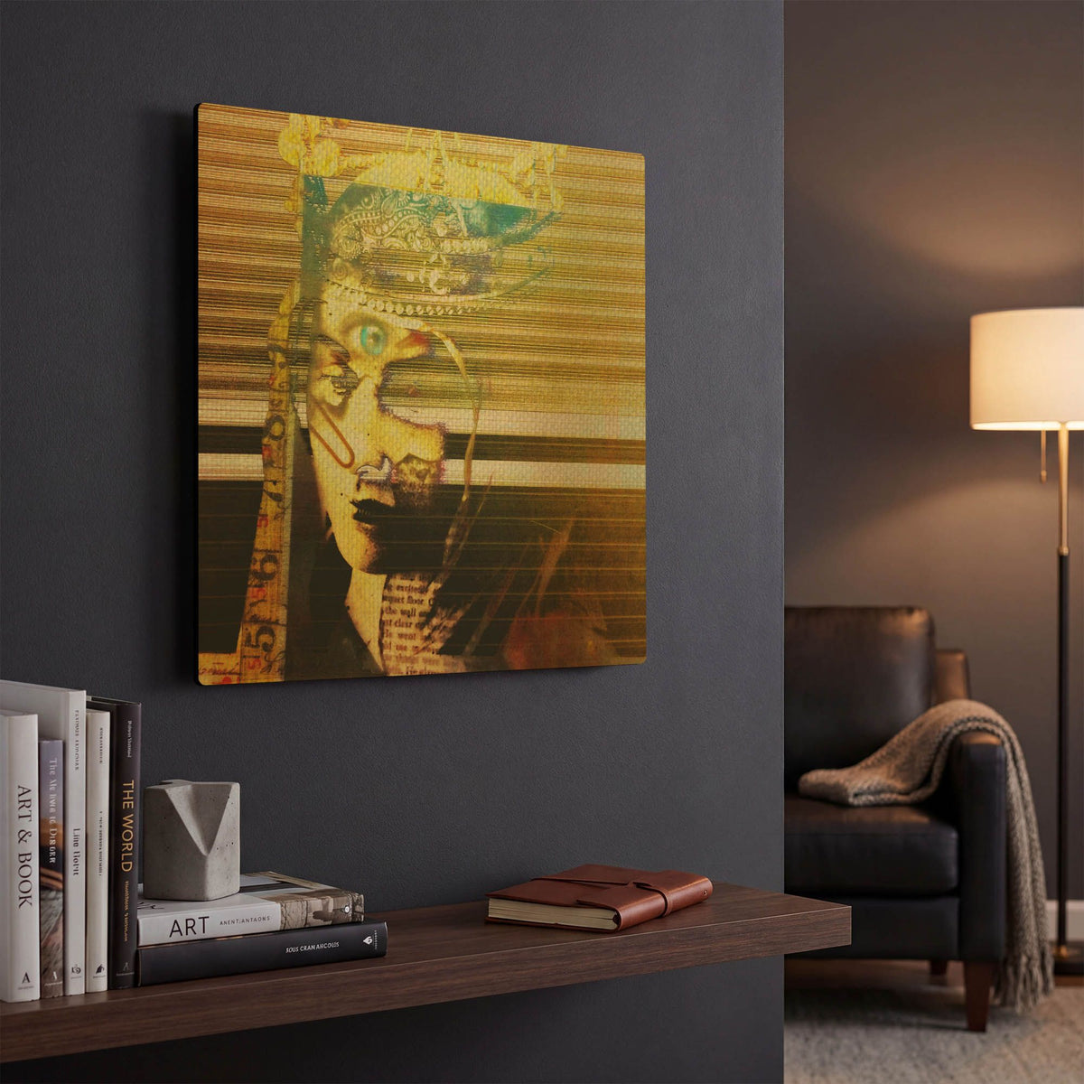 'Third Eye Focus' By LovIsArt Gold Metal Wall Art