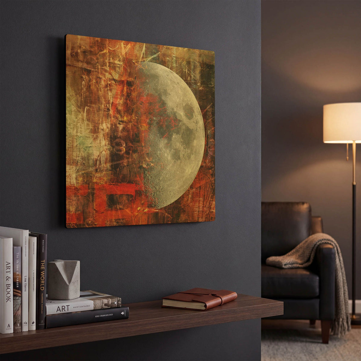 'To The Moon And Beyond' By LovIsArt Gold Metal Wall Art