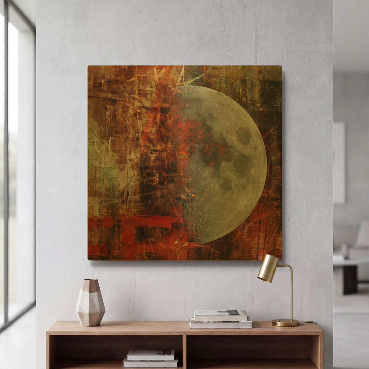 'To The Moon And Beyond' By LovIsArt Gold Metal Wall Art